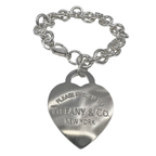 Tiffany & Co Sterling Silver Bracelet With Heart Charm
