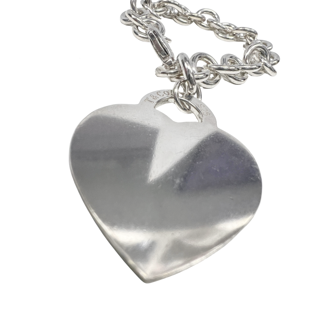 Tiffany & Co Sterling Silver Bracelet With Heart Charm