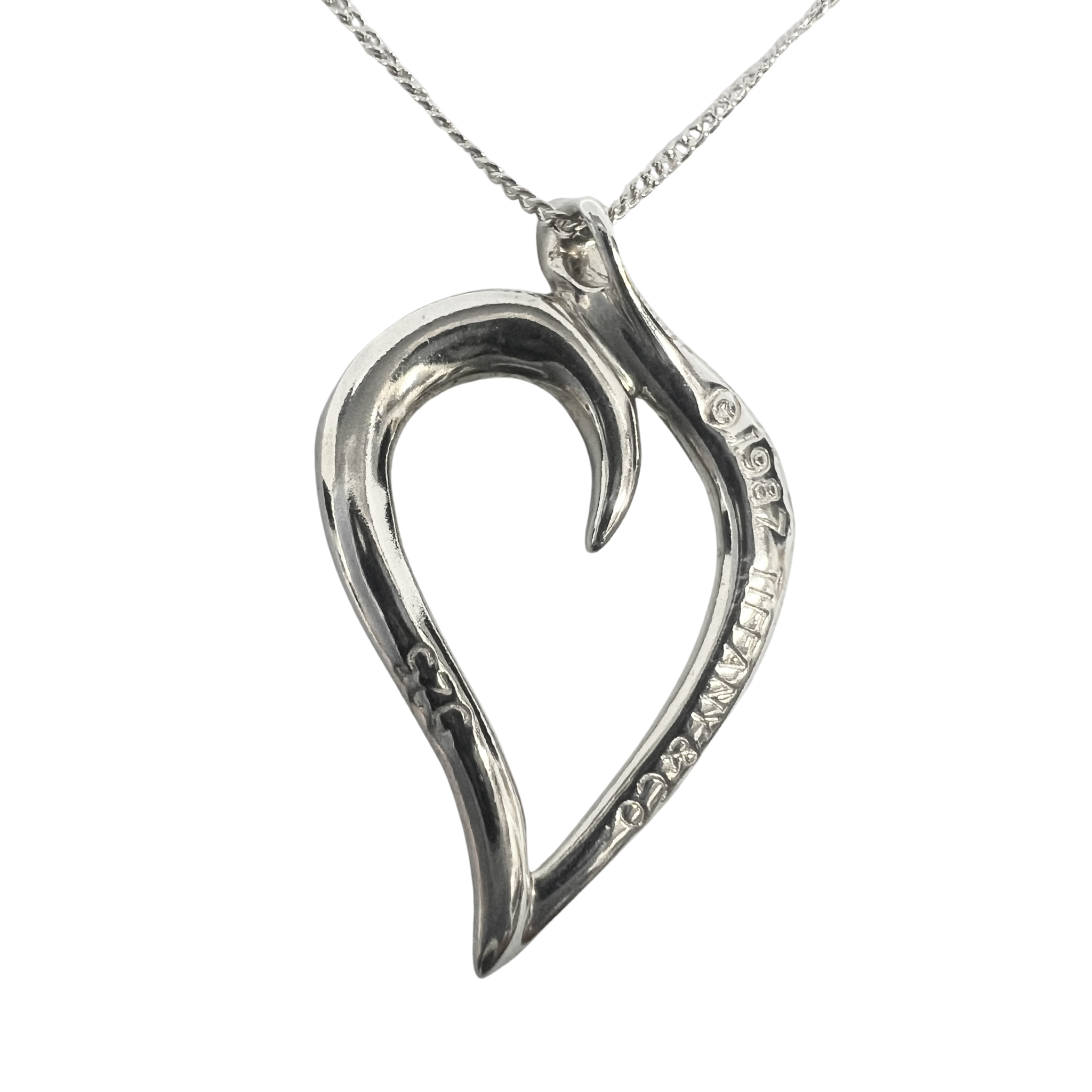 Tiffany & Co Sterling Silver Chain Necklace With Pendants