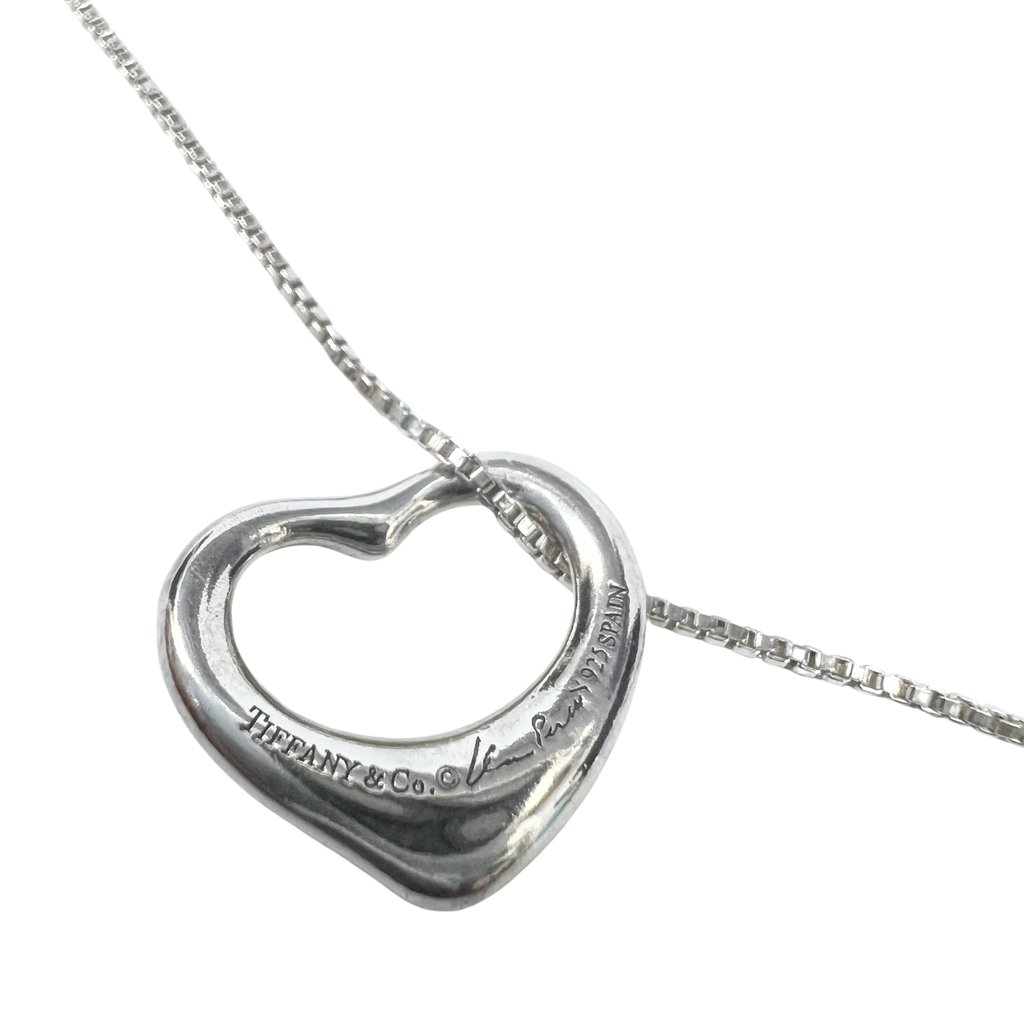 Tiffanay & Co Open Heart Sterling Silver Necklace