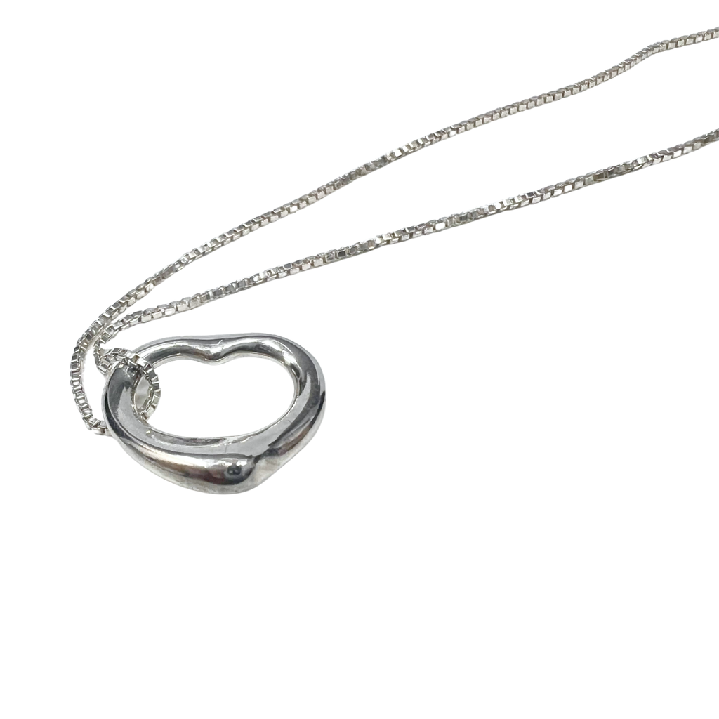 Tiffanay & Co Open Heart Sterling Silver Necklace