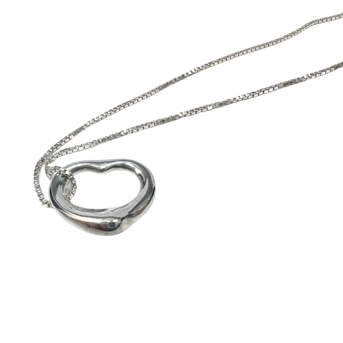 Tiffanay & Co Open Heart Sterling Silver Necklace