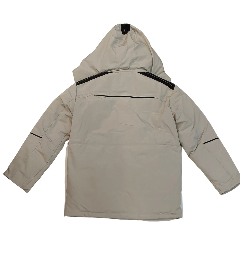Fashion Coat Beige Thick Jacket-Size L