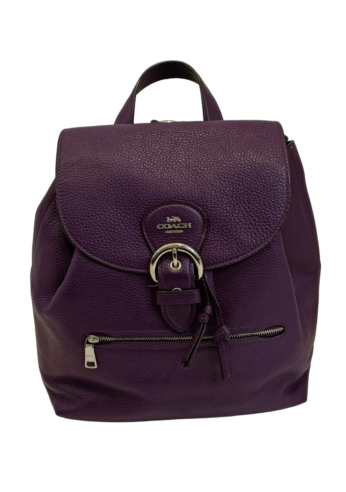 Coach Backpack-Purple Leather