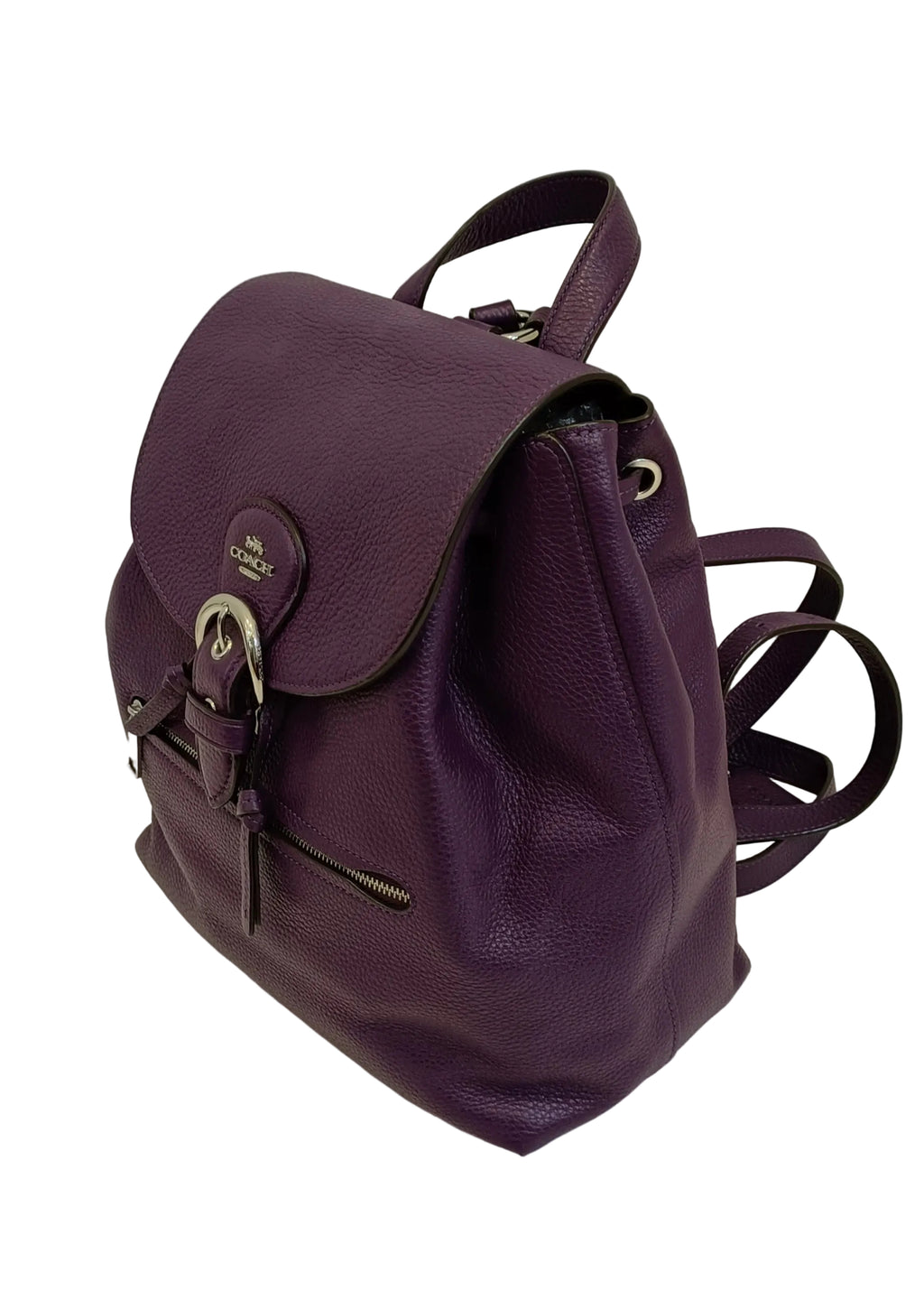 Coach Backpack-Purple Leather