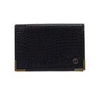 Dunhill Card  Holder=Black Croco Leather