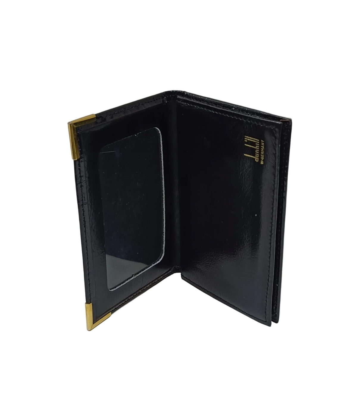 Dunhill Card  Holder=Black Croco Leather