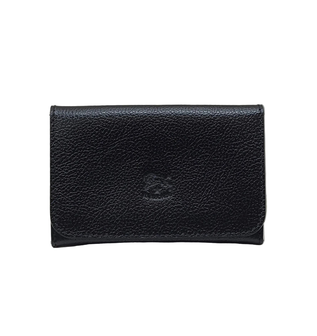 IL Bisonte Card Holder-Black Leather