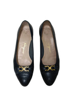 Ferragamo Gancini Heels-Black Size 36