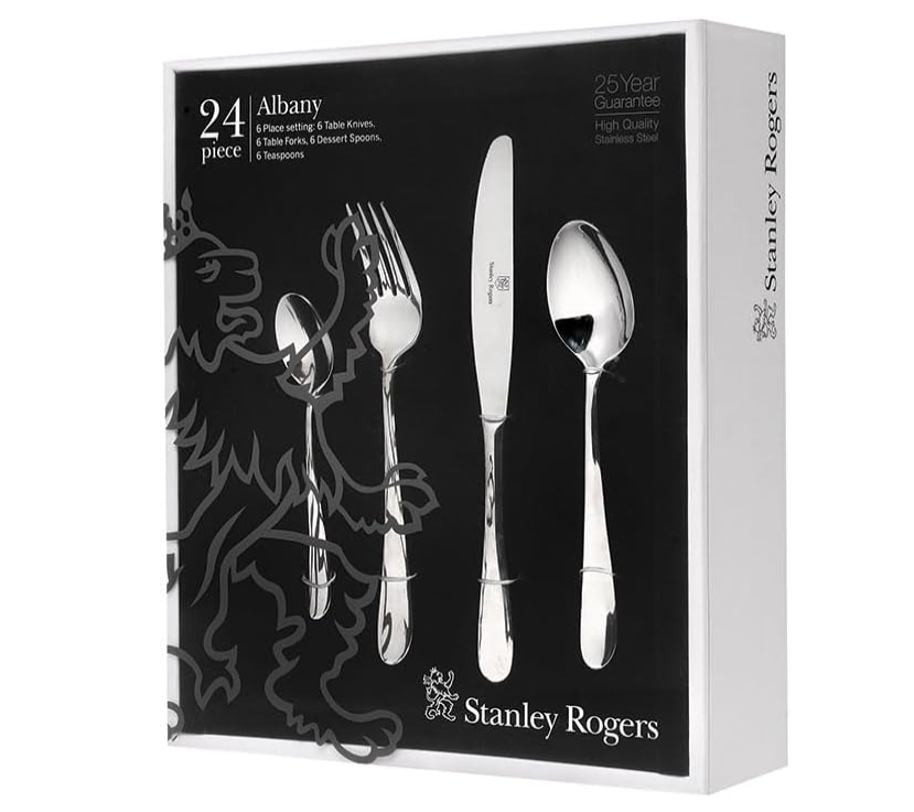 Stanley Rogers Albany Stainless Steel Cutlery Set Of 24 Pcs