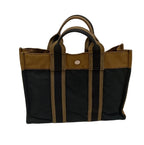 Hermes Tote Bag-Olive Green & Black Canvas