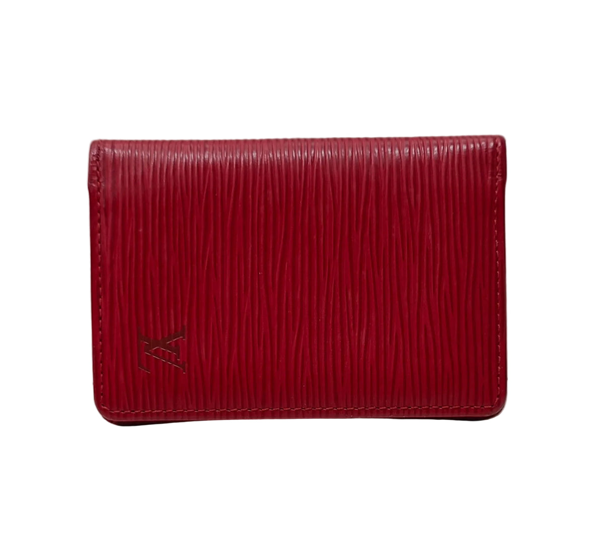 Louis Vuitton Card Holder-Red EPI Leather