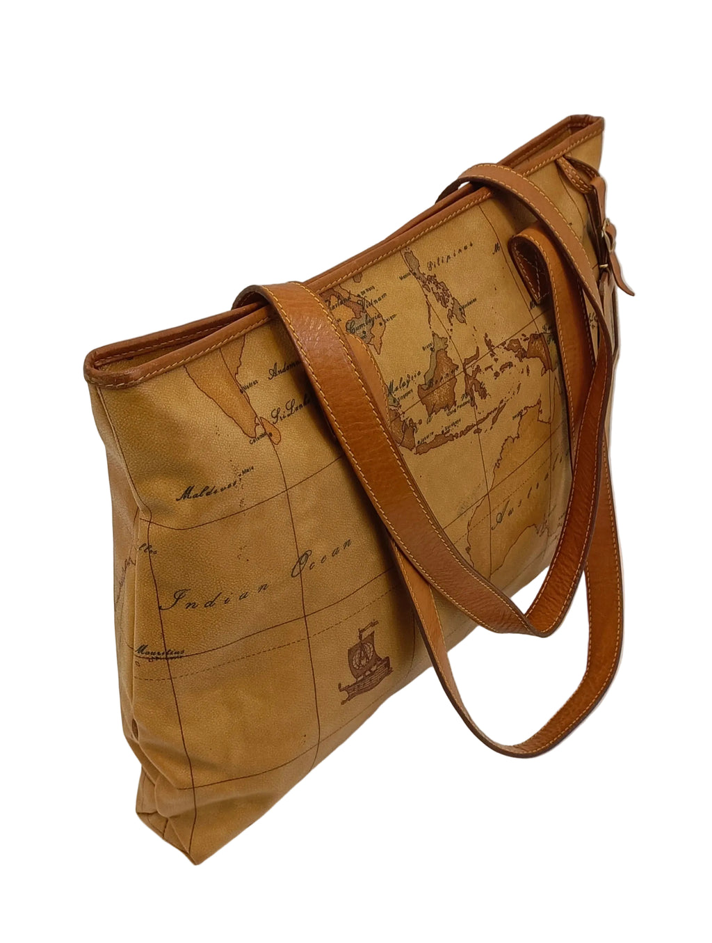 Prima Classe Tote Bag-Brown Australia Continent DSG/Leather