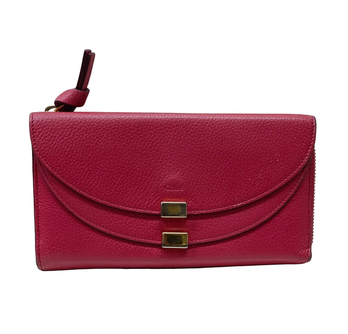 Chloe Georagia Wallet-Pink Leather