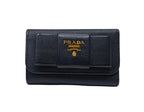 Prada Key Case-Black Saffiano Leather