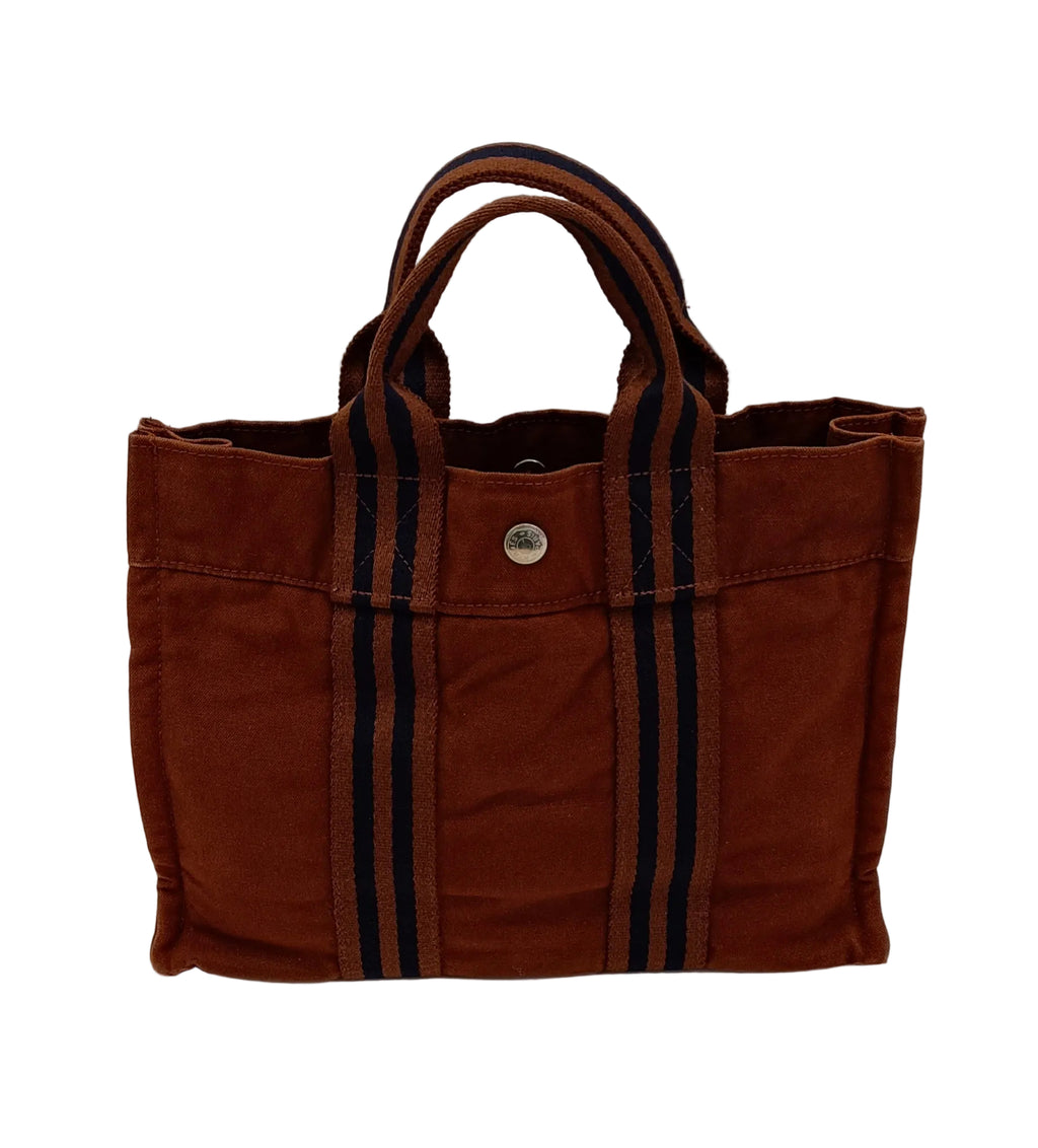 Hermes Tote Bag-Brown Canvas