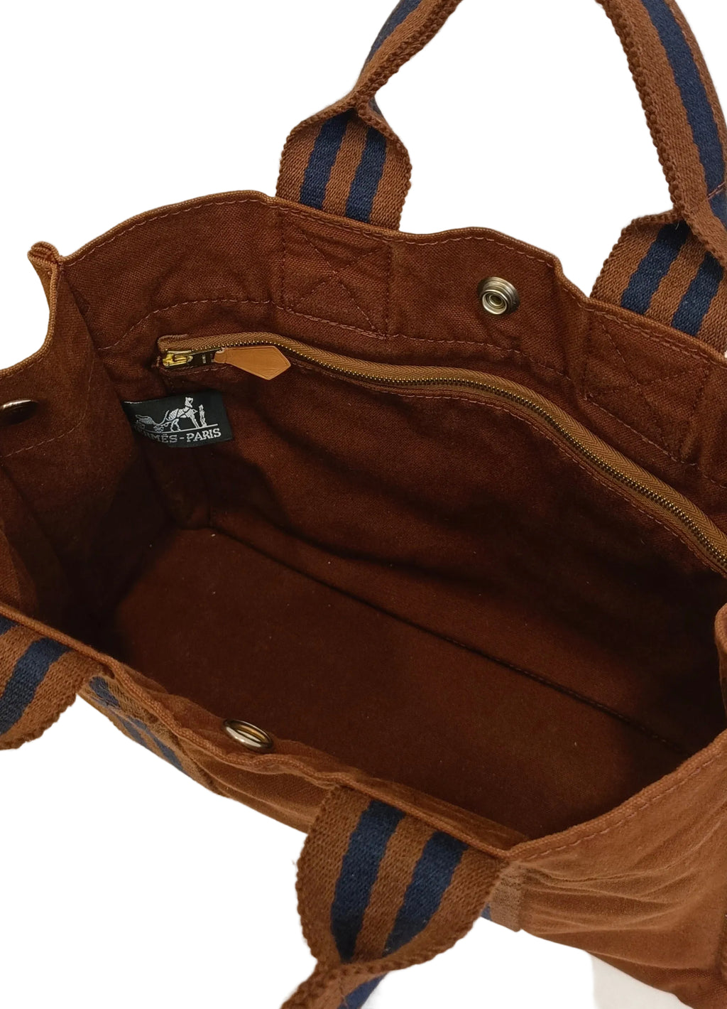 Hermes Tote Bag-Brown Canvas
