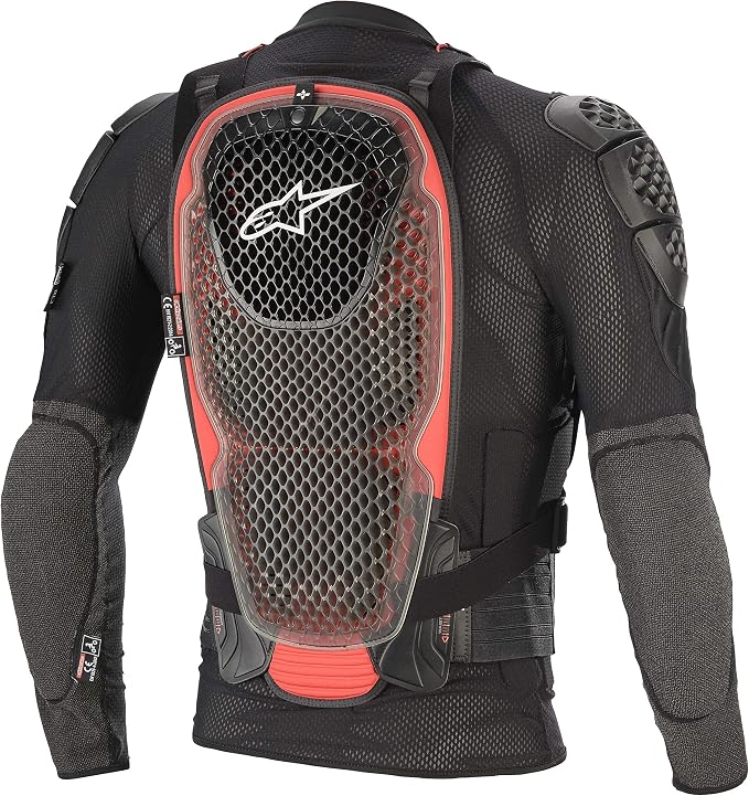 Alpinestars 6506520-13 Bionic Tech V2 Protection Jacket, Black/Red, Size-Large