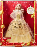 2023 Holiday Barbie Doll Blonde Hair 35th Anniversary Mattel