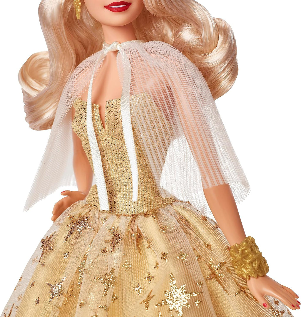 2023 Holiday Barbie Doll Blonde Hair 35th Anniversary Mattel
