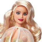 2023 Holiday Barbie Doll Blonde Hair 35th Anniversary Mattel