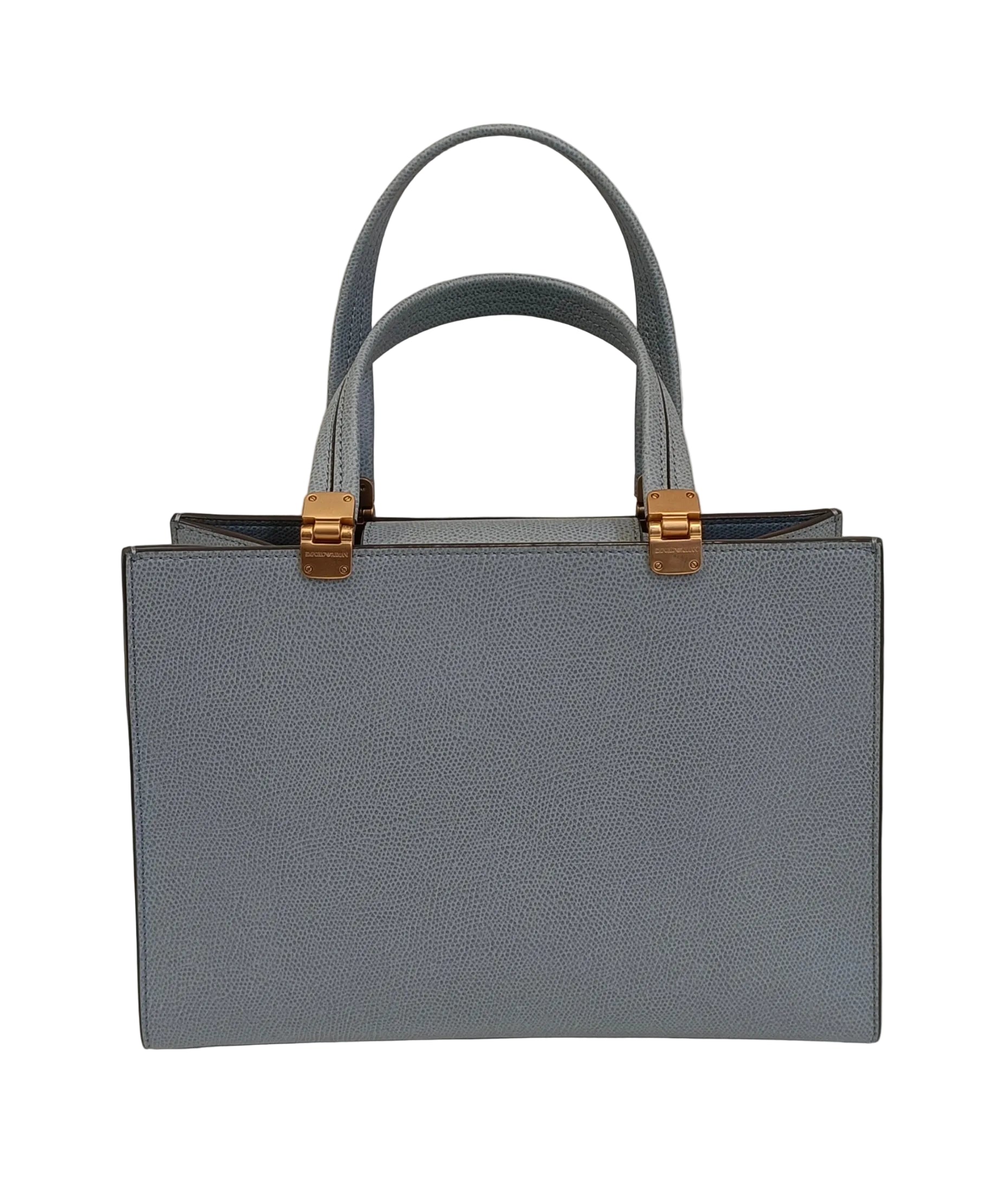 Emporio Armani Tote Bag-Blue Leather 2-Way Secondary image