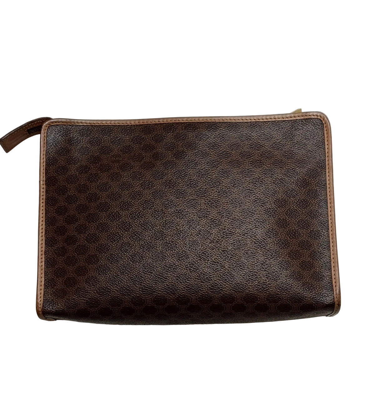 Celine Clutch Bag-Brown Macadam Leather