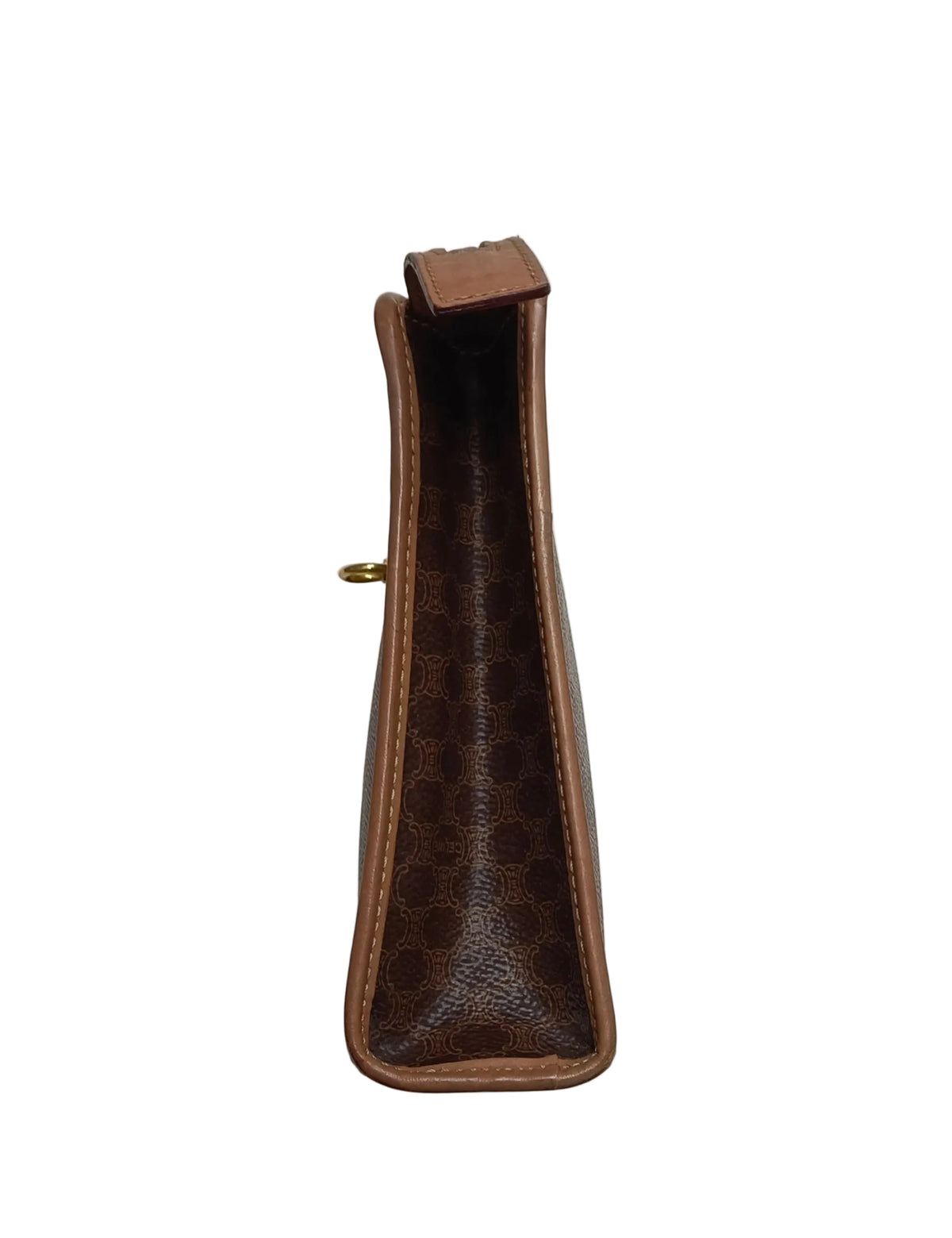 Celine Clutch Bag-Brown Macadam Leather