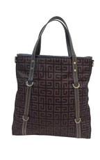 Givenchy Backpack-Canvas Black and Dark Brown 2-Way