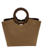 Hunting World Tote Bag-Brown Cnv & Leather