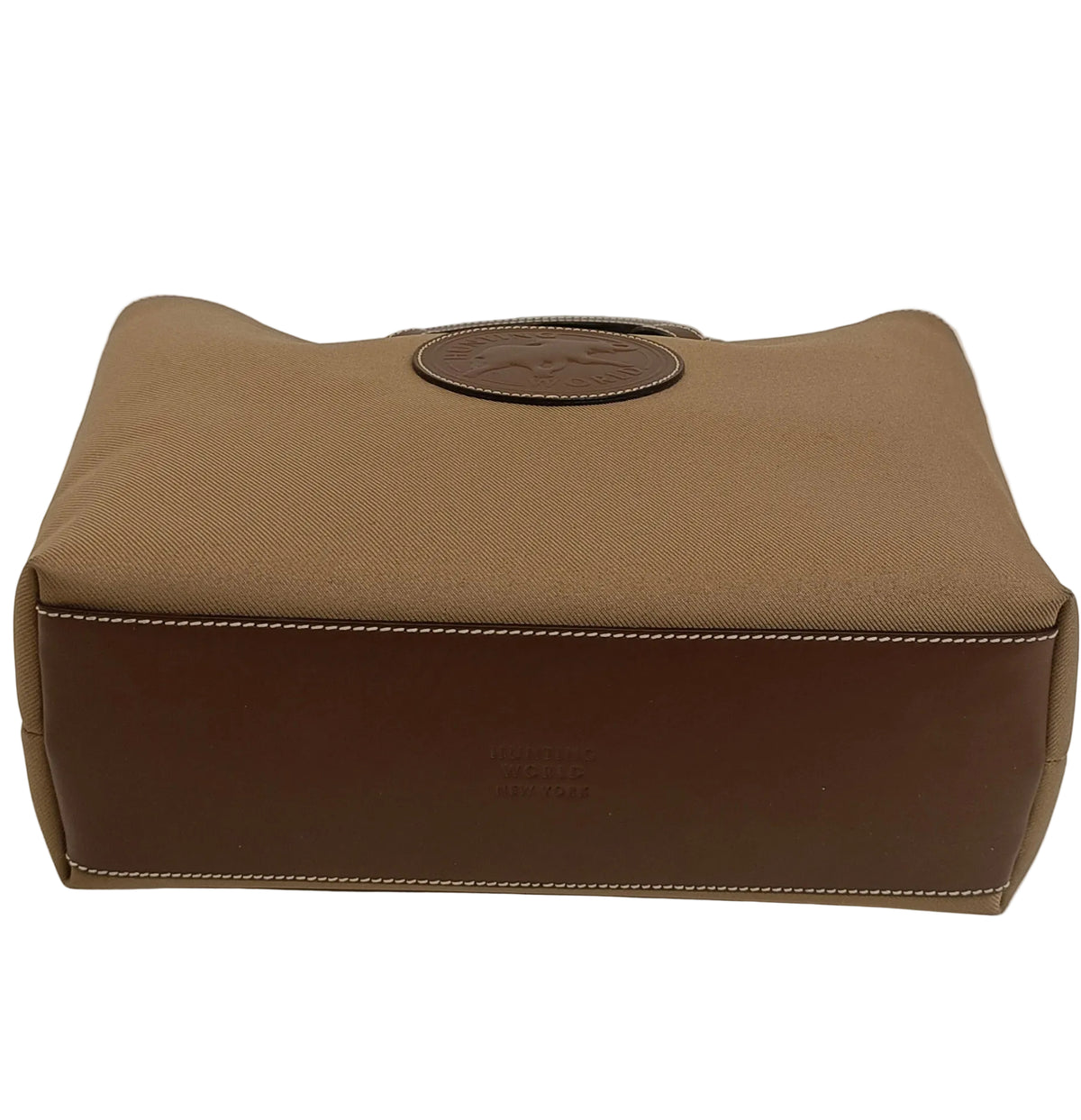 Hunting World Tote Bag-Brown Cnv & Leather