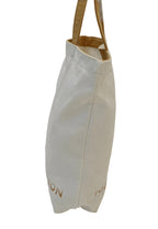 Louis Vuitton Fondation Museum Limited Tote Bag-White Canvas-Brown Strap