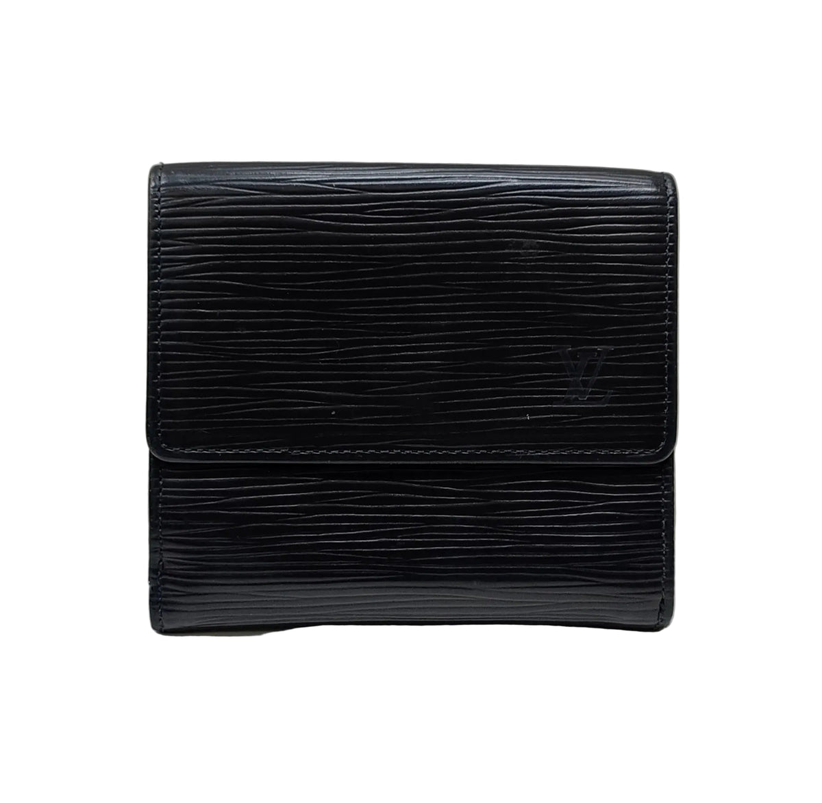 Louis Vuitton Wallet-Black EPI Leather