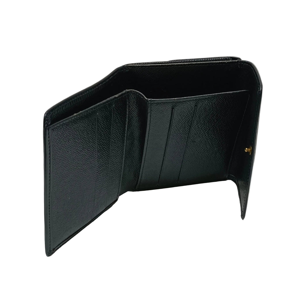 Louis Vuitton Wallet-Black EPI Leather