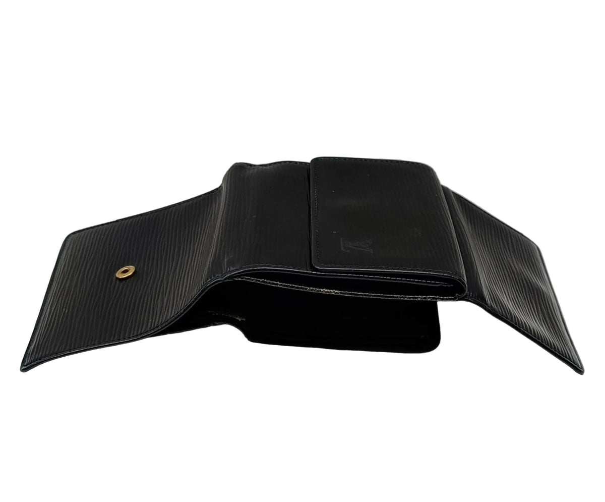 Louis Vuitton Wallet-Black EPI Leather