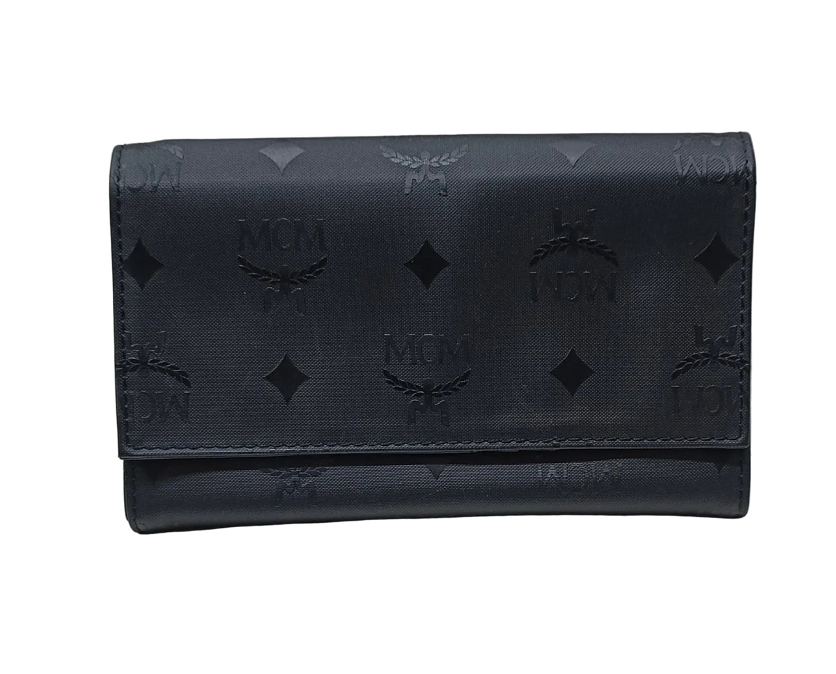 MCM Wallet-Black Visetos Leather Main image