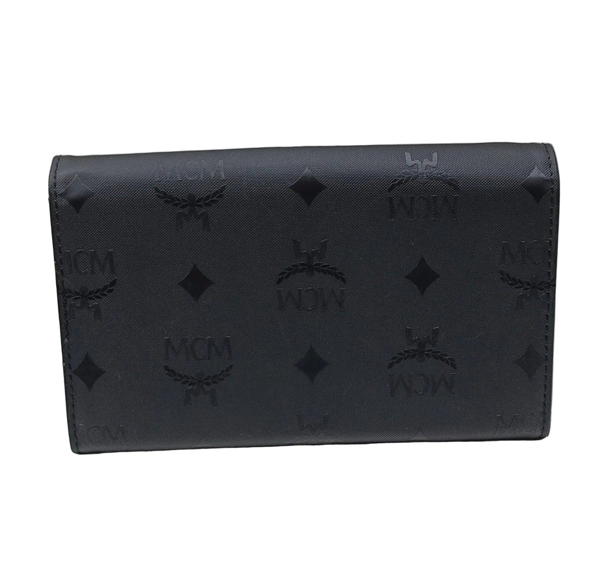 MCM Wallet-Black Visetos Leather