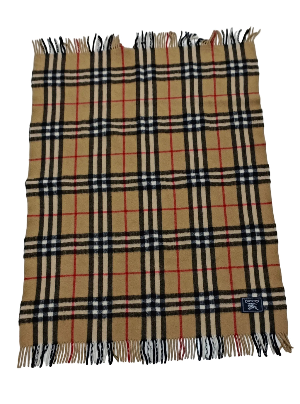 Burberry Shawl-Cotton Brown-Black-Red