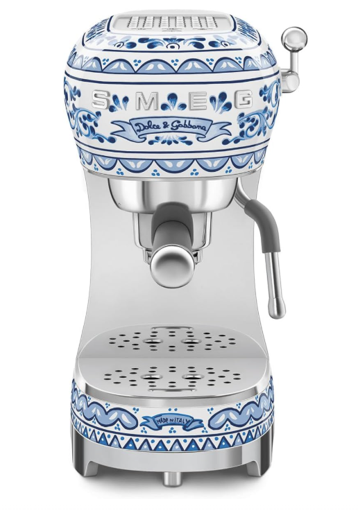 SMEG Espresso Machine Dolce Gabbana's Blu Mediterraneo Edition
