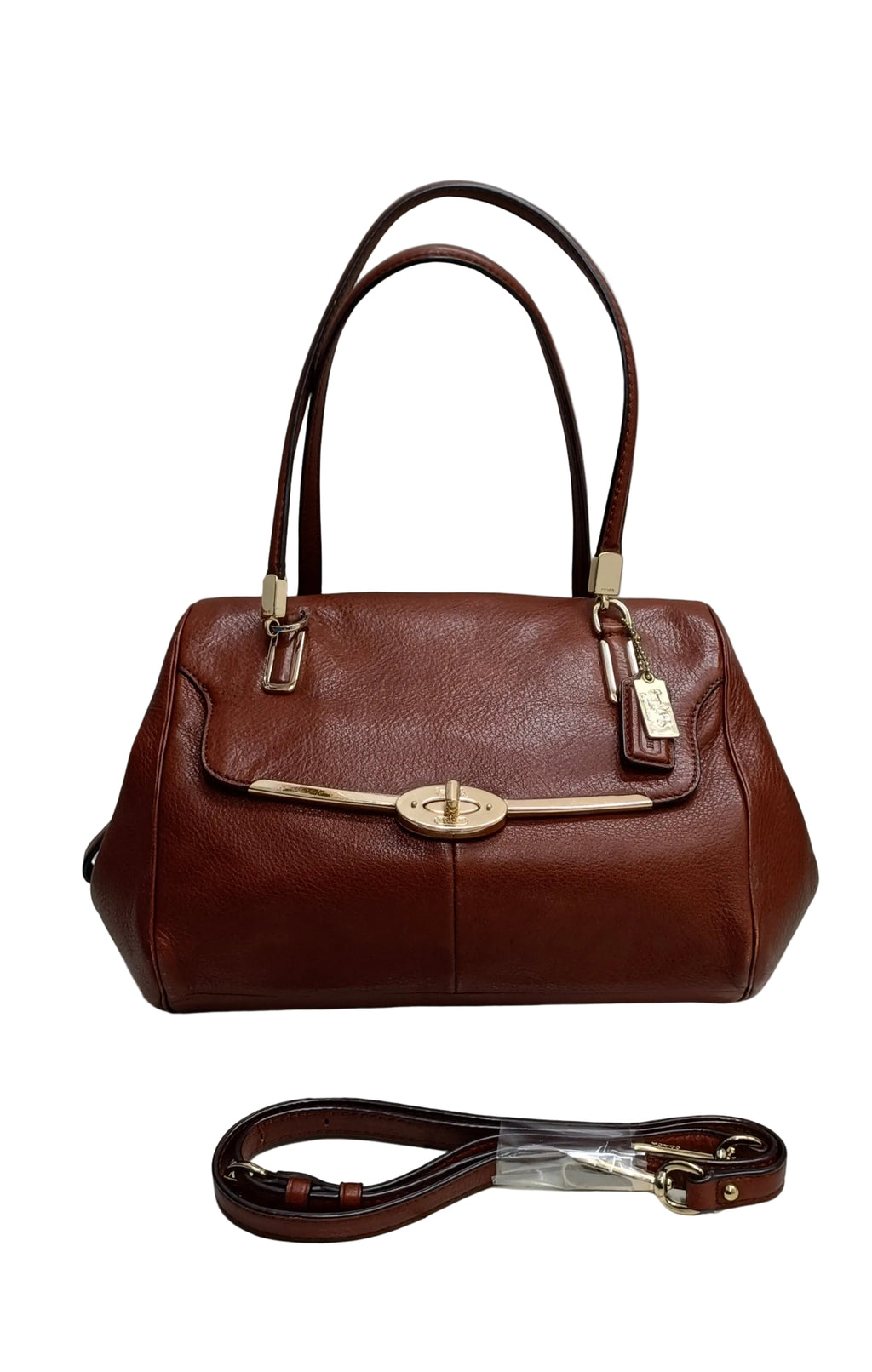 Coach Tote Bag-Brown Leather 2Way