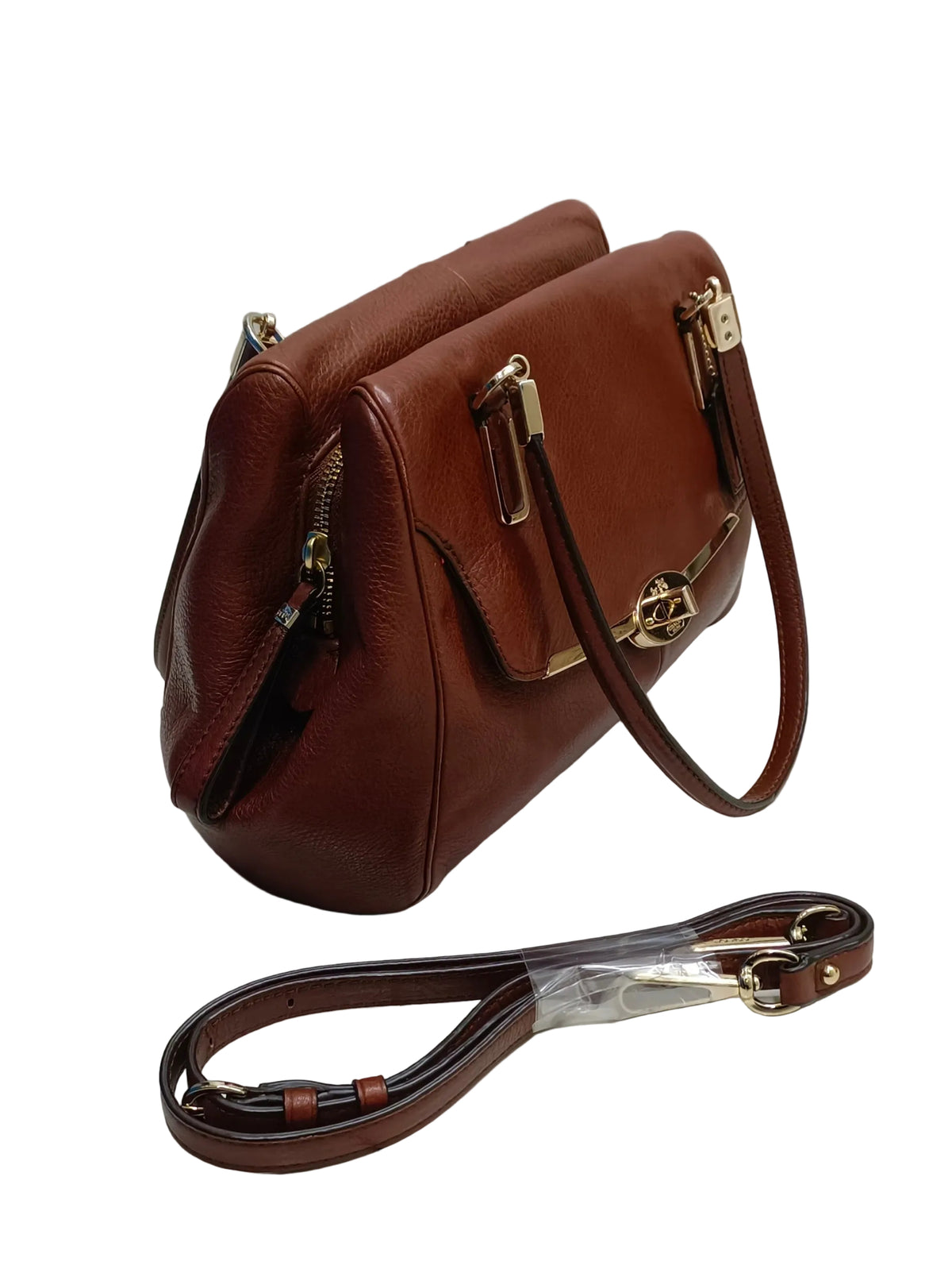 Coach Tote Bag-Brown Leather 2Way
