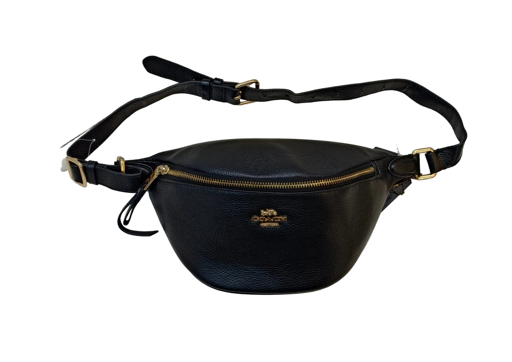 Coach Waist Bag-Leather Black
