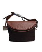 Pella Borsa Shoulder bag-Brown Leather&Nylon 1 Compartment