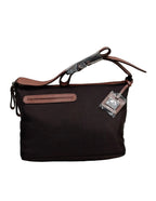 Pella Borsa Shoulder bag-Brown Leather&Nylon 1 Compartment