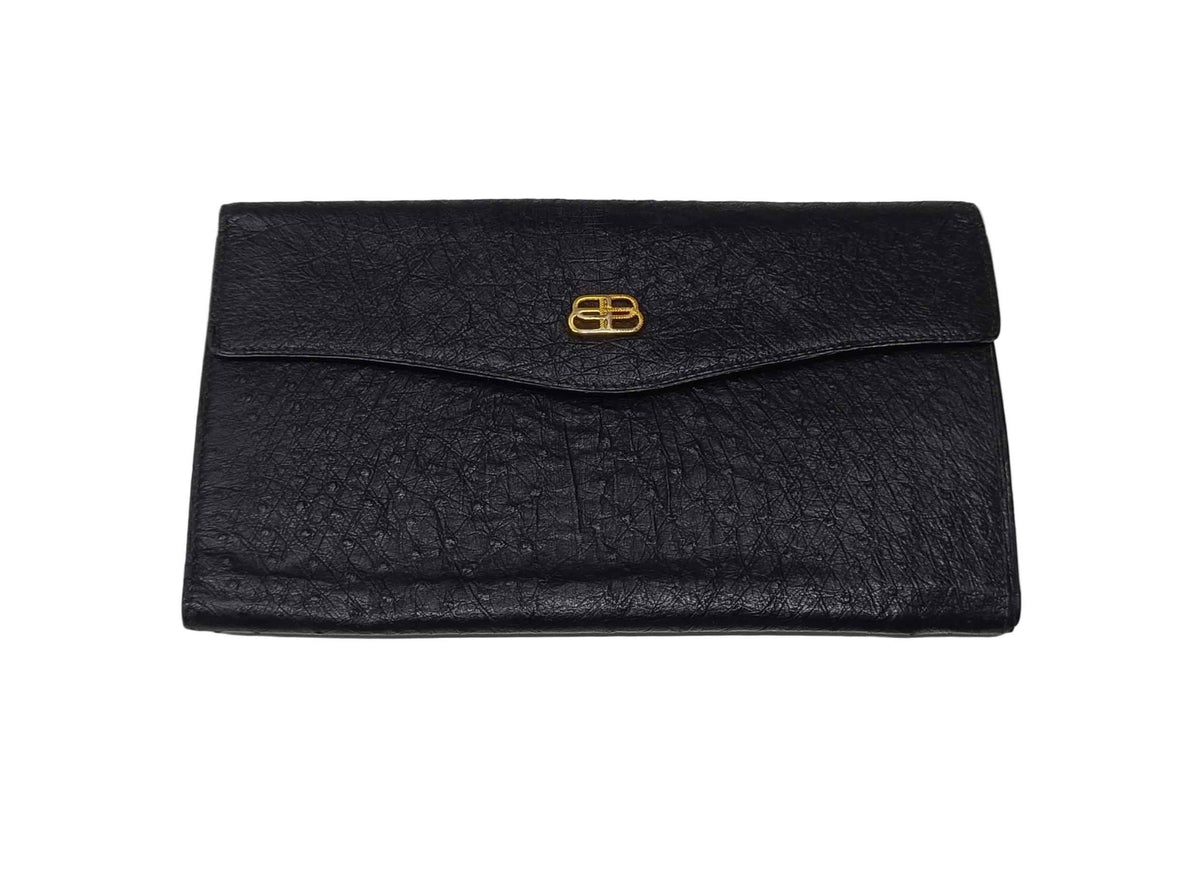 Balenciaga Long Wallet-Black Leather Main image