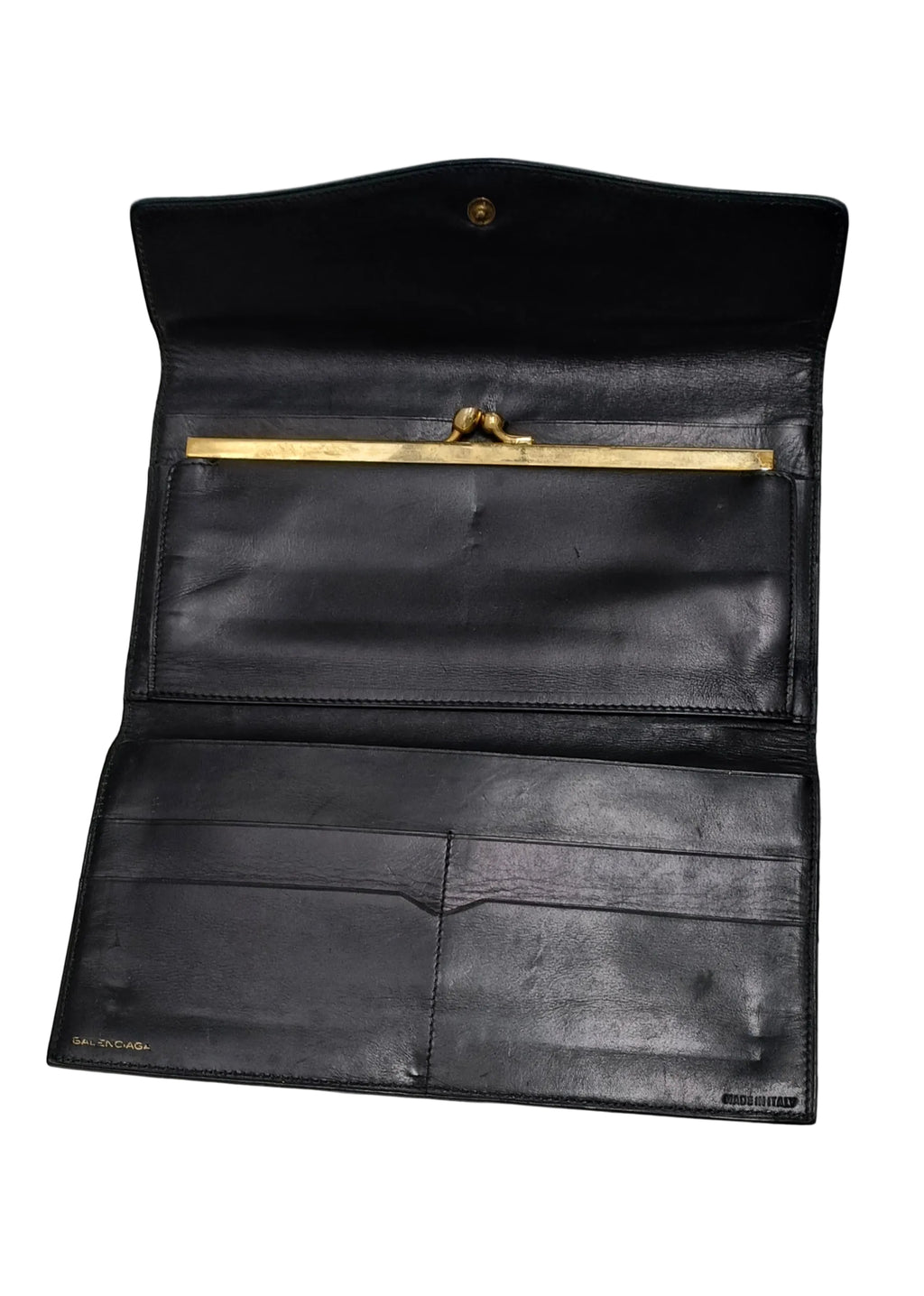 Balenciaga Long Wallet-Black Leather