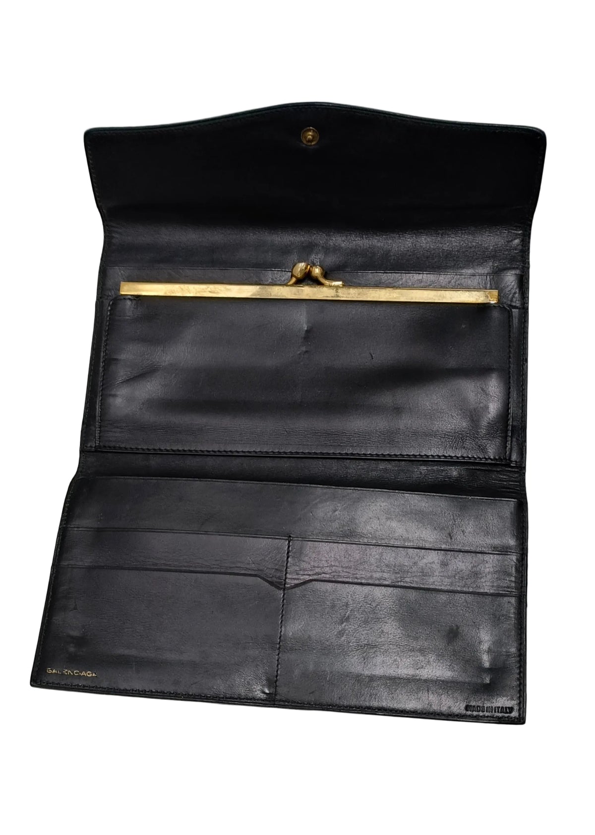 Balenciaga Long Wallet-Black Leather