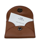 Coach Coin Case-Brown Leather