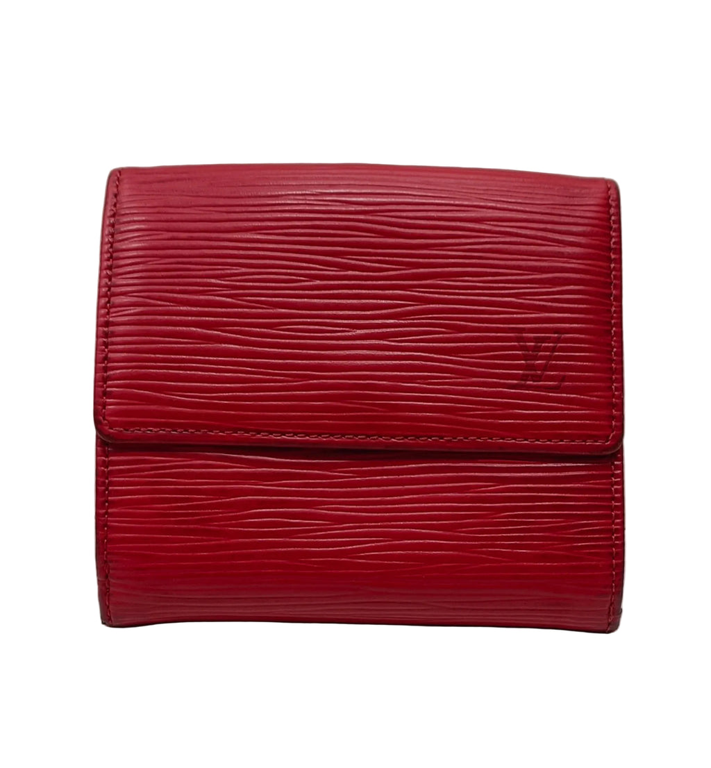 Louis Vuitton Wallet-Red EPI Leather