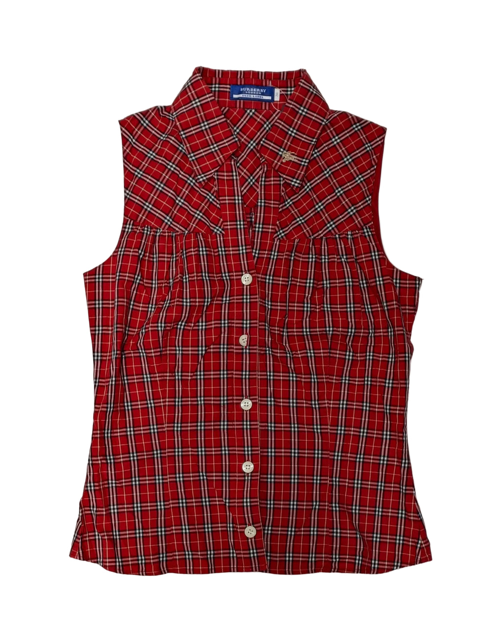 Burberry Shirt-Red Nova Checked Size 38